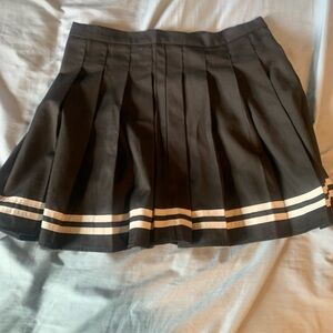Classic Black Pleated Skirt